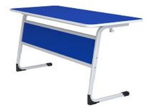 Стол ученический двухместный, регулируемый, с царгой, 1200*500 мм