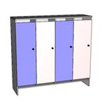 Шкаф для одежды из ЛДСП, 5 секции