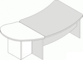 Конференц-приставка Л.РП1-11 (правая/левая), 1220*1160*754 мм  
Серия Лауреат