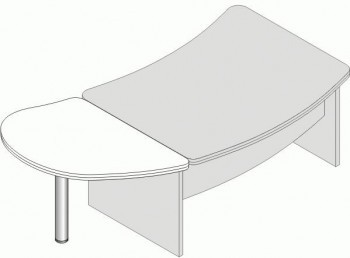 Конференц-приставка Л.РП2-11р (правая/левая), 1220*1160*754 мм  
Серия Лауреат