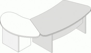 Конференц-приставка Л.ПС-15 (правая/левая), 1500*760*754 мм  
Серия Лауреат