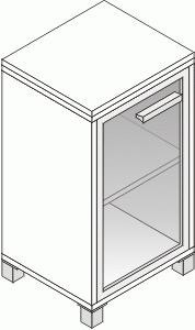 Шкаф для документов Л.Ш-1С (левый/правый), 476*447*870 мм  
Серия Лауреат