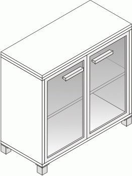 Шкаф для документов Л.Ш-2С, 904*447*870 мм  
Серия Лауреат