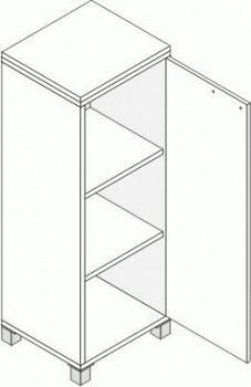 Шкаф для документов Л.Ш-3 (левый/правый), 476*447*1318 мм  
Серия Лауреат