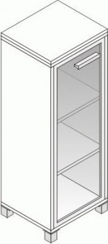 Шкаф для документов Л.Ш-3С (левый/правый), 476*447*1318 мм 
 Серия Лауреат