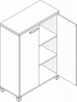 Шкаф для документов, 904*447*1318 мм  
Серия Лауреат