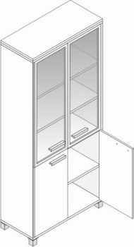 Шкаф для документов, 904*447*2086 мм  
Серия Лауреат