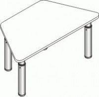 Стол трапецевидный, 900, 450*450*340-580 мм, столешница МДФ