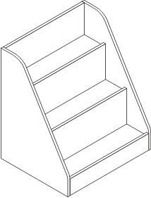Книжный уголок КУ-3, 600*480*800 мм