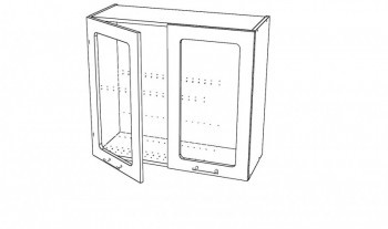 Шкаф навесной с сушкой 2стекл.дв.