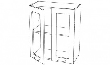 Шкаф навесной 2стекл.дв