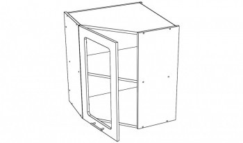 Шкаф навесной угловой 1стекл.дв.ЛЕВ/ПРАВ