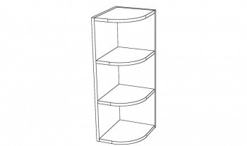 Шкаф навесной с радиальными полками