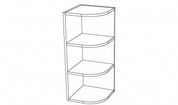 Шкаф навесной с радиальными полками