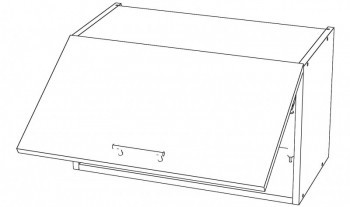 Шкаф навесной с газ.лифтом 1гл.дв.