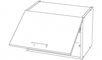 Шкаф навесной с газ.лифтом 1гл.дв.