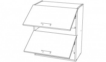 Шкаф навесной с газ.лифтом 2гл.дв.