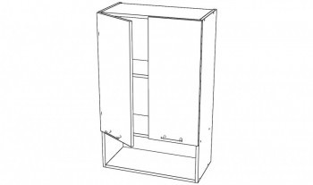 Шкаф навесной с нишей 2гл.дв.