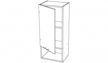 Шкаф навесной с нишей 1гл.дв. ЛЕВ/ПРАВ