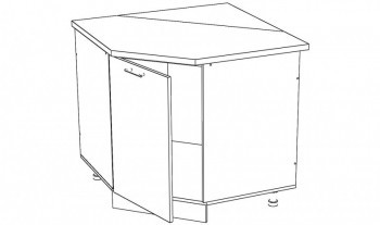 Тумба под мойку угловая ЛЕВ/ПРАВ, МДФ Модерн