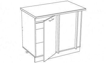 Тумба под мойку угловая ЛЕВ/ПРАВ, МДФ Квадро