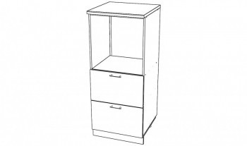 Пенал под духовой шкаф с 2мя ящиками, МДФ Модерн