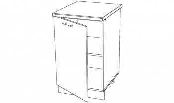 Тумба с полкой 1гл.дв ЛЕВ/ПРАВ, ЛДСП