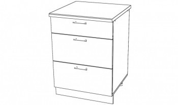 Тумба с 3мя ящиками, ЛДСП