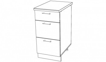 Тумба с 3мя ящиками, МДФ Модерн