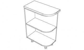 Тумба с открытыми радиальными полками,ЛДСП ЛЕВ/ПРАВ