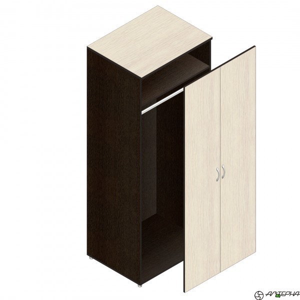Шкаф для одежды, закрытый, 2 дверки, регулируемые опоры, 798*610*1960 мм, серия Референт
