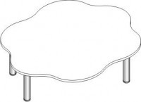 Стол детский, фигурный Ромашка