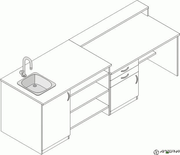 Стол демонстрационный, 2400*750*900 мм