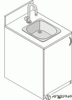 Тумба-мойка с раковиной, 600*620*760 мм