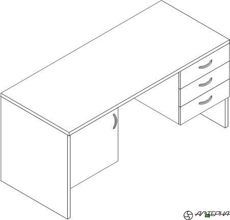 Стол двухтумбовый