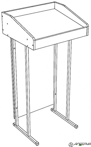 Трибуна на металлокаркасе,  600*500*1200 мм