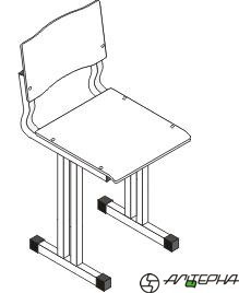 Стул ученический не регулируемый по высоте, h=300, 2р.г.