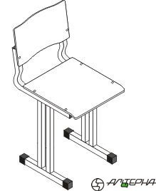 Стул ученический, h=500