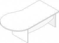 Стол для руководителя  (левый/правый), 2350*1180*754 мм  
Серия Лауреат