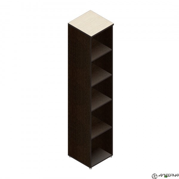 Шкаф для документов узкий высокий, открытый, регулируемые опоры, 402*418*1960 мм Серия Референт