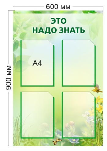 Стенд «Это надо знать», 600*900 мм