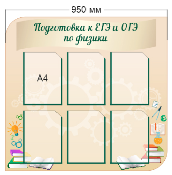 Стенд «Подготовка к ЕГЭ и ОГЭ по физике», 950*900 мм