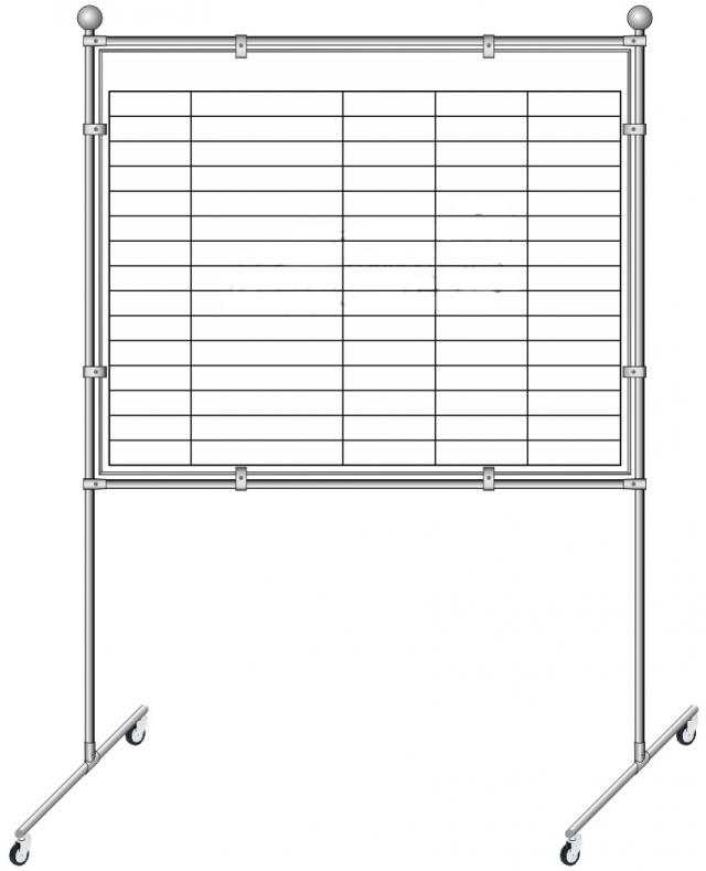 Стенд (доска) магнитно-маркерный, 1500*1200*2000 мм