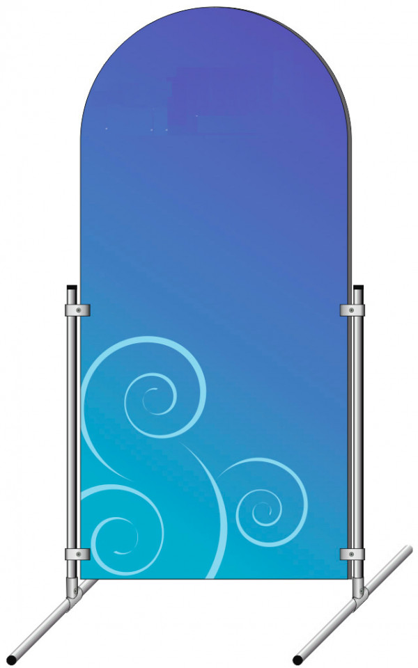 Штендер арочный двухсторонний, 700*1500 мм
