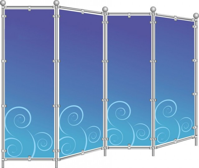 Стенд-ширма пластиковая, 2650*2000 мм, двухсторонний