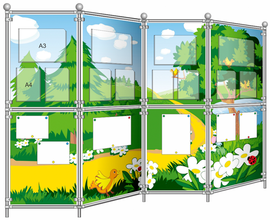 Стенд-ширма комбинированная, 610*850 мм, односторонний