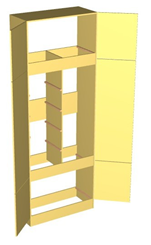 Шкаф сушильный, 994*455*2730 мм
