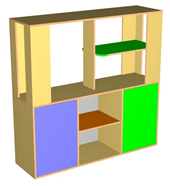 Уголок природы, 1400*400*1400 мм