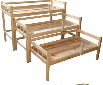 Кровать детская трехъярусная выкатная Бюджет