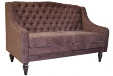 Диван Бион 2Д с утяжками, 1400*730*920 мм, экокожа 3 кат.